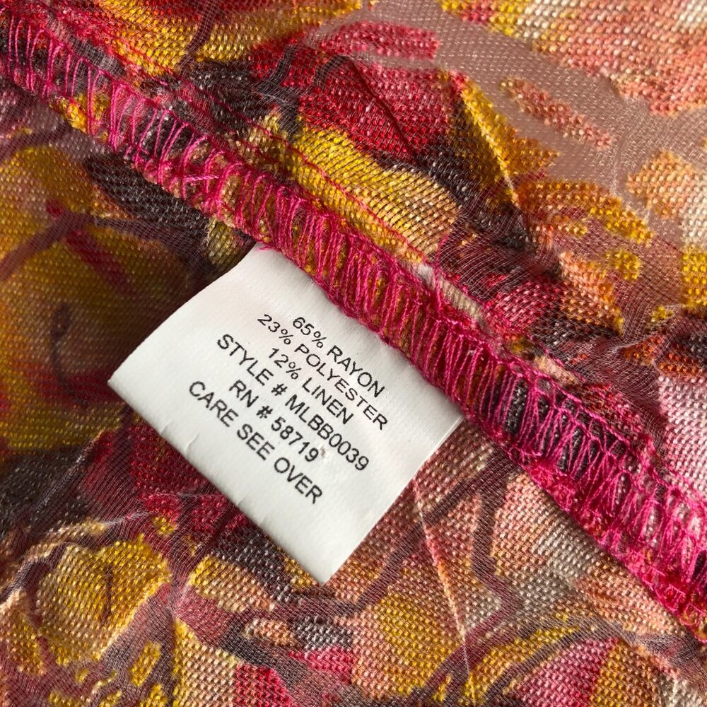 Notations Multicolor Floral Burnout Button Down B… - image 4